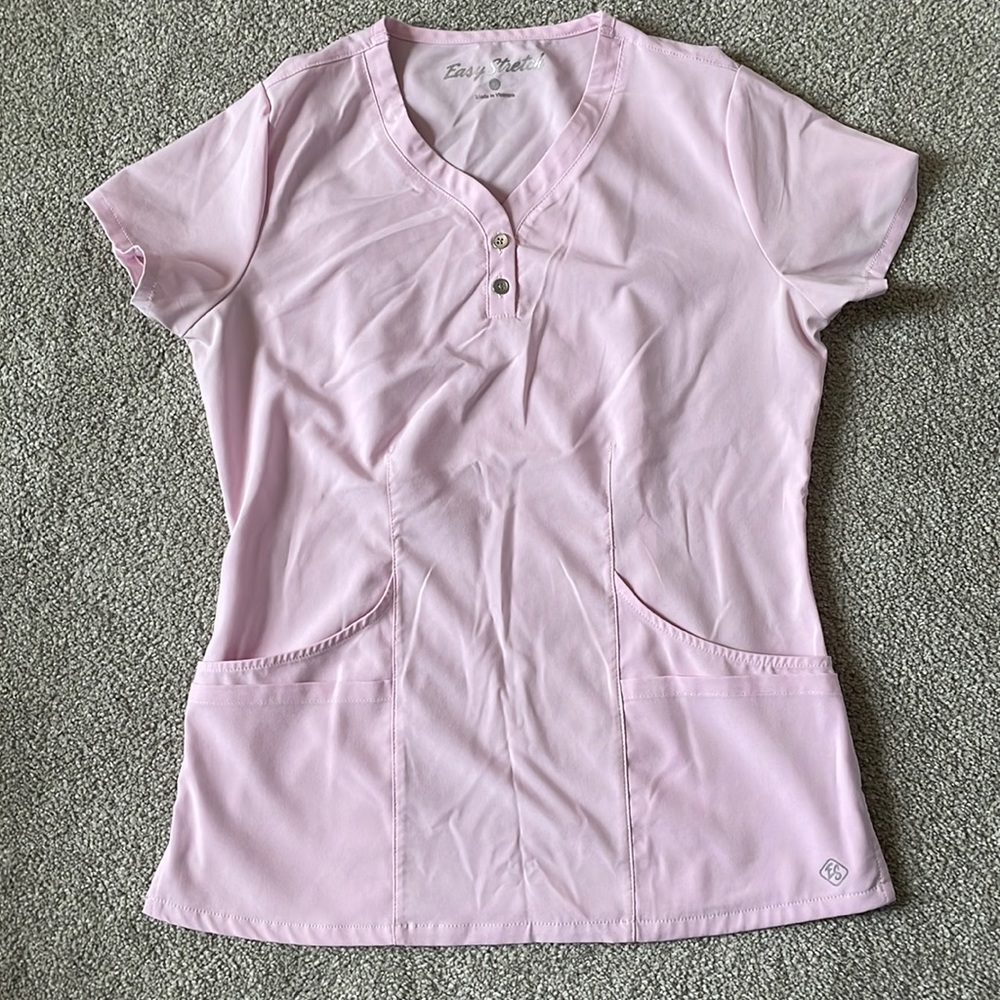 Light pink Easy Stretch by Buttersoft Scrub top
